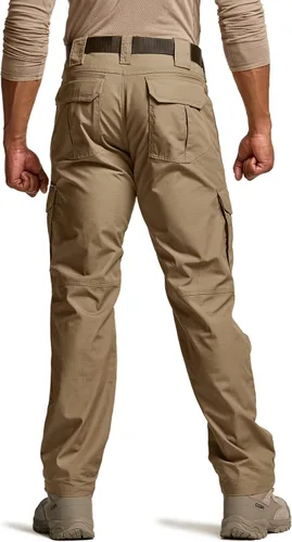 Vista 2 de CQR Pantalones tácticos tipo cargo, para hombre, tejido Ripstop, resistentes al agua, ligeros, para uso diario, para el trabajo, senderismo