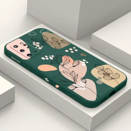 Vista 47 de LEECG para Samsung Galaxy S20 Funda, Diseño Creativo Lateral con Forro de Microfibra de Silicona Suave con Patrón de Flores para Cubierta de negro