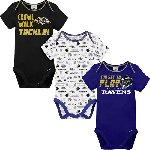Vista 15 de Gerber - Mameluco unisex de manga corta para bebé, equipo de la NFL, paquete de 3