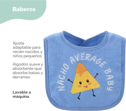 Vista 2 de The Peanutshell Juego de baberos de felpa para bebé, 10-100% algodón, suaves y absorbentes, baberos para bebé, conjunto de baberos para recién