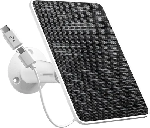 Vista 16 de Panel solar premium para cámara Google Nest, panel solar de 5W para cámara Google Nest interior y exterior (versión con batería), especialmente