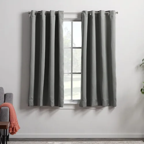 Vista 15 de Linenspa Juego de 2 paneles de cortinas 100% opacas, cortinas azul marino de 63 pulgadas de largo, aislamiento térmico, reducción de ruido