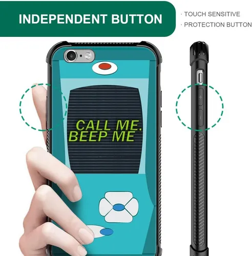 Vista 2 de Funda compatible con iPhone 6/iPhone 6S, consola de juegos azul, diseño de patrón increíble, a prueba de golpes, antiarañazos, carcasa trasera