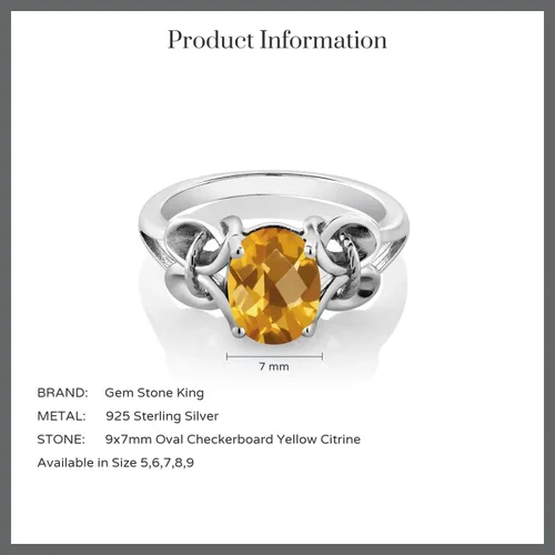 Vista 98 de Gem Stone King Anillo de compromiso ovalado con piedra natal para mujer, plata de ley 925, ovalado de 0.354 x 0.276 in, anillo de compromiso