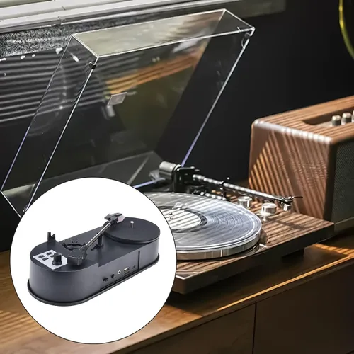 Vista 2 de Turntable Converter for Record Player to MP3 Conversion Adapter with Multiple Speeds and Integrated Auditory Record Converter