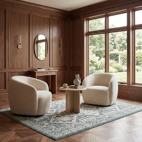 Vista 16 de nuLOOM Alfombra de Área Becca Tradicional con Diseño de Azulejos 2x3, Beige, Diseño Transicional Desvanecido, Resistente a las Manchas, Para