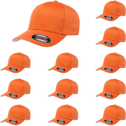 Vista 91 de Gorra de béisbol Flexfit Wooly Combed Premium de 6 paneles estructurada Ajuste elástico Paquete al por mayor disponible Negro