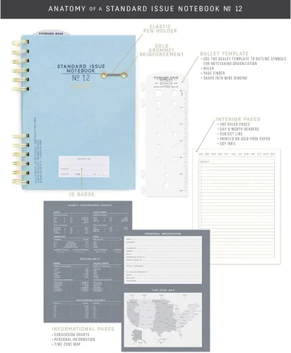 Vista 5 de DesignWorks Ink Cuaderno de edición estándar No. 12 – 6" x 8.25" pulgadas, planificador diario sin fecha y diario de escritura, 192 páginas rayadas