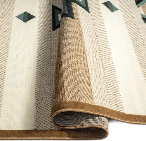 Vista 6 de Home Dynamix Premium Sagrada Southwestern - Alfombra de área geométrica beige/verde, 5'2"x7'4