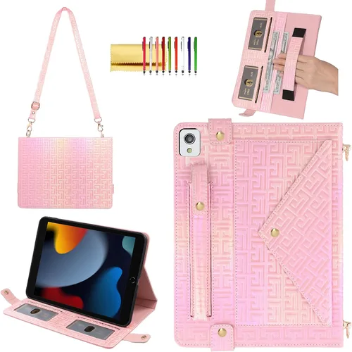 Vista 82 de Funda tipo bolso para iPad mini de 5ª/4ª/3ª/2ª/1ª generación de 7.9 pulgadas, Techcircle funda ligera tipo folio con soporte bandolera con billetera