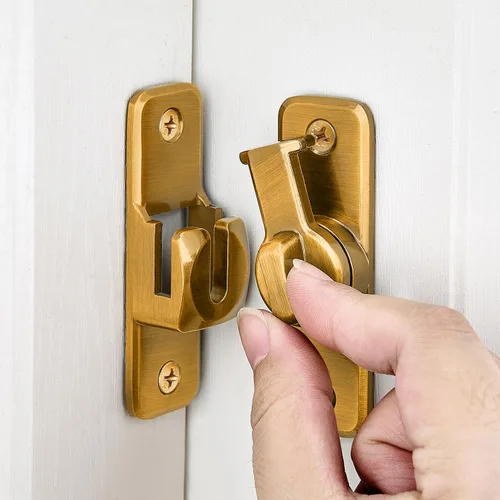 Vista 11 de INIRET Cerradura de pestillo giratorio de seguridad mejorada negra - Pestillo de puerta deslizante y oscilante de 90/180 grados de servicio pesado