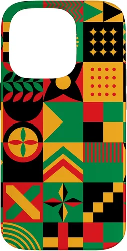 Vista 17 de Funda para iPhone 14 Pro Max con patrón tribal africano orgullo afroamericano historia negra