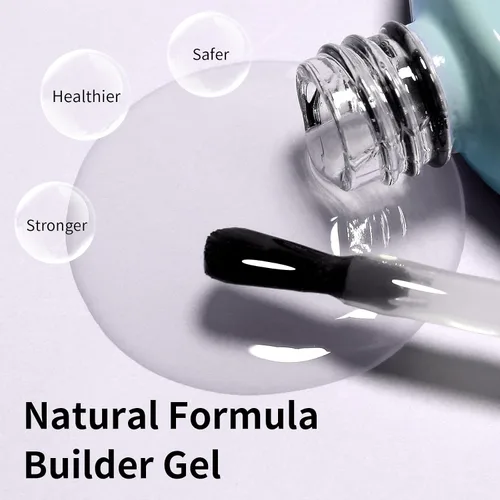 Vista 3 de Gel constructor transparente, gel duro espesante de 0.5 fl oz para el hogar, diseño de uñas, salón de bricolaje