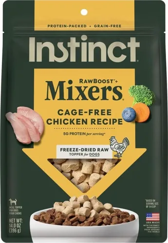 Vista 29 de Instinct Raw Boost Mixers, Topper de comida para perro liofilizada, receta sin granos - Carne natural 100%, bolsa de 6 oz