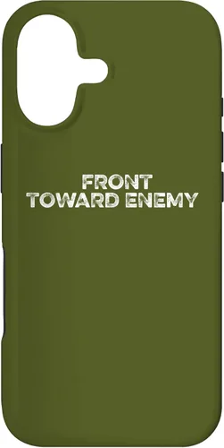 Vista 32 de Funda para iPhone 16 frente a la mina enemiga militar veterano ejército Claymore Mines Case
