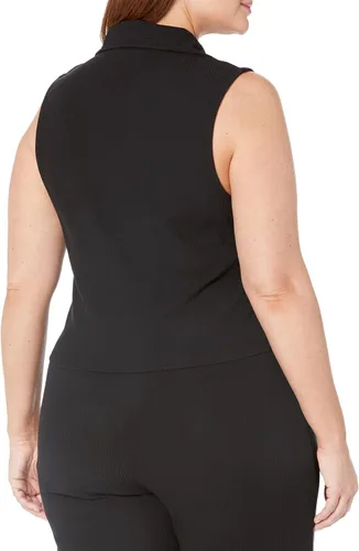 Vista 5 de The Drop Top corto con cuello fruncido y fruncido para mujer