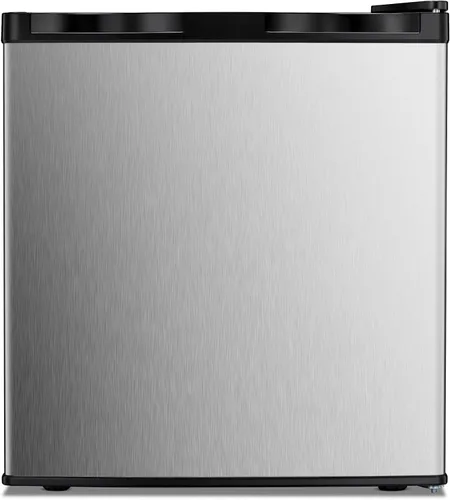 Vista 14 de Kismile Mini congelador, congelador vertical de 1.1 pies cúbicos con puerta individual reversible, estantes extraíbles, congelador pequeño con Negro