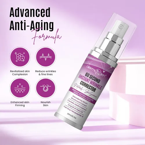 Vista 3 de 60 Second - Crema antiarrugas e instantánea para el cuidado de la piel con infusión de péptidos para cara, cuello y área de los ojos, cremas