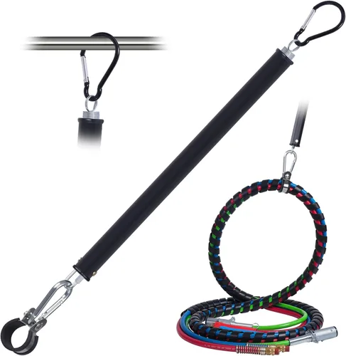 Vista 16 de Cheemuii Kit de Resorte Tensor Doble de 16" con Soporte para Manguera de Remolque, Resorte Tensor Resistente para Kit de Líneas de Aire de Camión