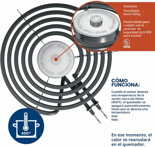 Vista 3 de GE Electrodomésticos y Hotpoint Range 6" Elemento superficial/Quemador de bobina, WB30X31058