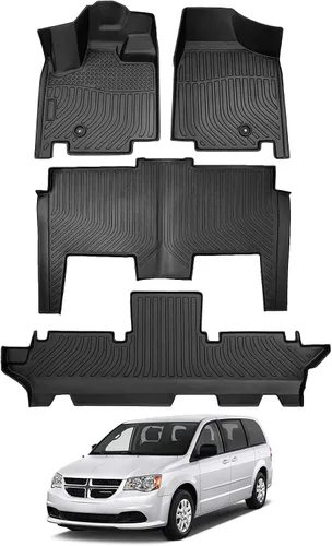 Vista 10 de Cartist Alfombrillas personalizadas para VW Atlas 2018-2025 2026 (asientos de banco de 7 pasajeros), juego completo de 3 filas para accesorios