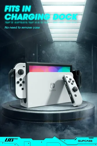 Vista 5 de SUPCASE Unicorn Beetle Pro Series - Funda para Nintendo Switch modelo OLED (2021), funda protectora resistente acoplable compatible con consola