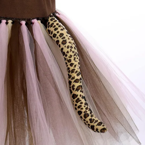 Vista 5 de FYMNSI Disfraz de animales de safari en la selva para niños y niñas, disfraz de fiesta de disfraces, diadema y cola para Halloween, cosplay, sesión