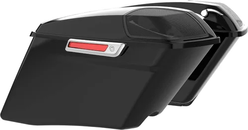 Vista 8 de SLMOTO Bolsas de sillín rígidas extendidas negras vívidas para Harley 2014-2020 Touring Road King FLHR Electra Road Street Glide FLHT FLHX Ultra