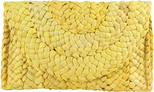 Vista 10 de Freie Liebe Bolsos de mano de paja para mujer, bolsos de playa de verano, bolsos de mano tejidos tipo sobre Beige