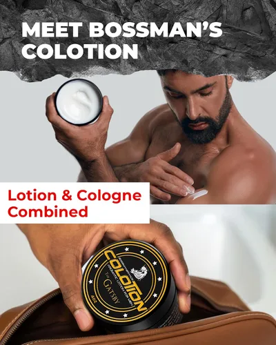 Vista 2 de Bossman Colotion – Loción corporal y colonia 2 en 1 para hombres – Hidratante hidratante calmante de larga duración para hombres – Se adapta a todo