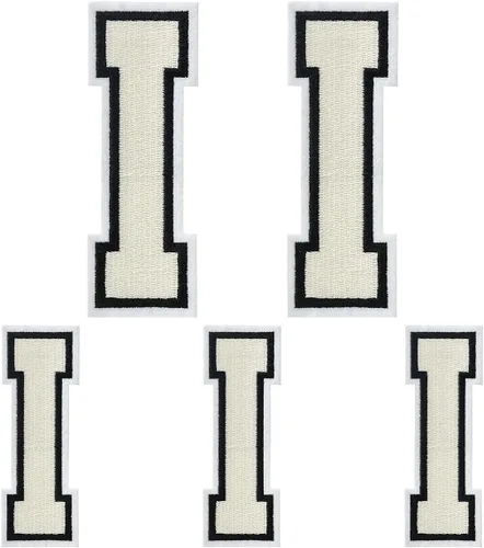 Vista 76 de Parches de letras para planchar, 5 piezas de letras individuales bordadas completas para ropa, vestido, sombrero, jeans, accesorios de bricolaje