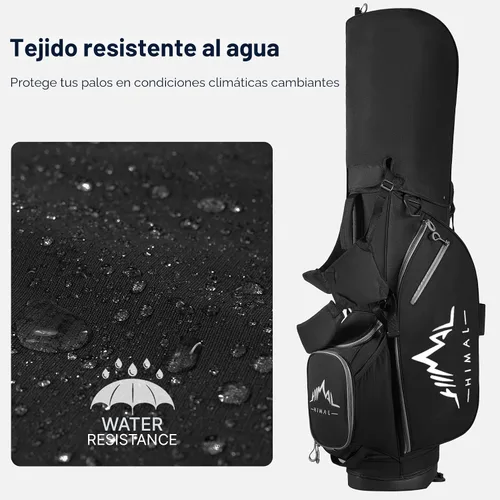 Vista 4 de GoHimal Lightweight 14-Way Golf Stand Bag for Men & Women Durable Club Bag, Dual Straps, Multiple Pockets, Rain Hood Included