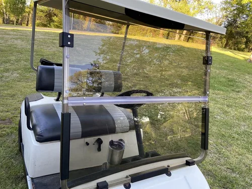 Vista 3 de HECASA Parabrisas plegable ahumado 2 en 1 compatible con parabrisas plegable Yamaha G14 G16 G19 1995-2003