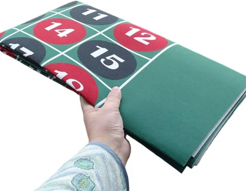 Vista 2 de Alfombrilla de diseño de ruleta de 70.9 x 35.4 in, portátil, para juegos de ruleta