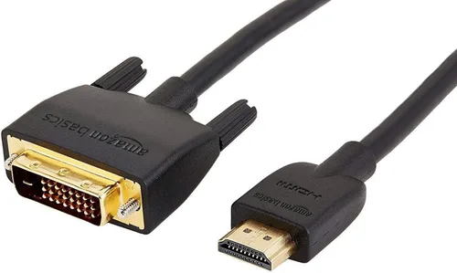 Vista 8 de Amazon Basics Cable Adaptador HDMI-A a DVI (Macho) Bidireccional 1080P, Chapado en Oro, 0.9 m/3 pies, Paquete de 10, Negro