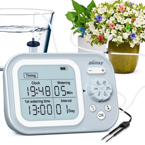 Vista 9 de Sistema Automático de Riego de Plantas para Interior con Autoriego para 15 Plantas en Maceta, Kit de Riego por Goteo Programable con Temporizador