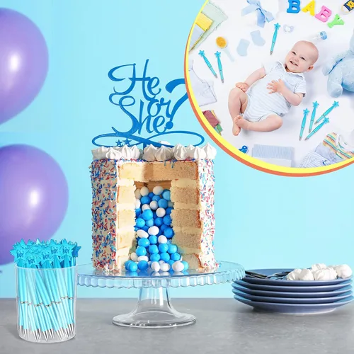 Vista 4 de Outus 48 bolígrafos azules para baby shower, bolígrafos a granel It's a Boy Favors Baby Supplies para invitados, regalos de anuncio de nacimiento