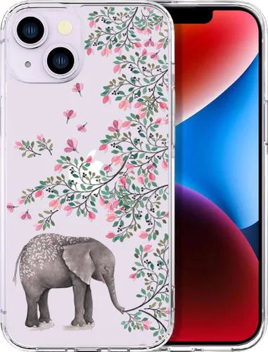 Vista 50 de Compatible con iPhone 14, funda transparente y bonita para mujeres y niñas, diseño floral, diseño floral femenino, funda para teléfono 14