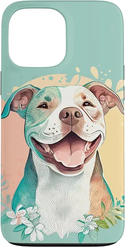 Vista 24 de Pit Bull - Carcasa para iPhone 17, diseño artístico de Pitbull para mujer