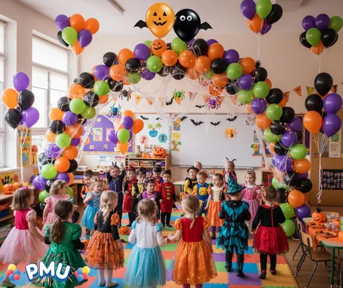 Vista 3 de Qualatex Globos de látex surtidos de Halloween de 11 pulgadas (100 unidades)
