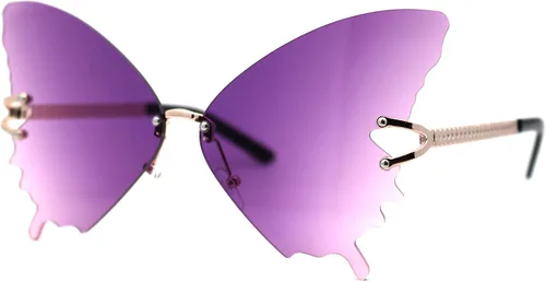 Vista 2 de Gafas de sol únicas con forma de mariposa sin montura para mujer
