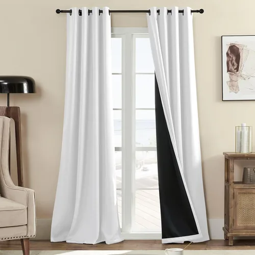 Vista 62 de Rutterllow - Cortinas 100% opacas, paneles de cortina con ojales, aislamiento térmico y bloqueo de luz para habitación y sala de estar