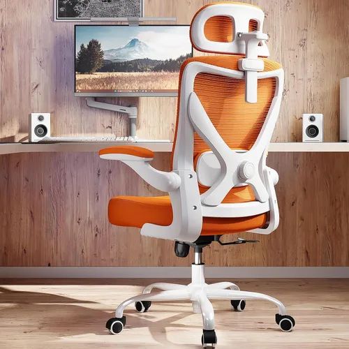 Vista 20 de Silla ergonómica de oficina: sillas de escritorio de oficina en casa con Beige