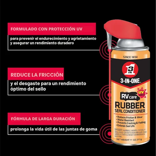 Vista 2 de 3-IN-ONE RVcare - Acondicionador de sello de goma con spray inteligente