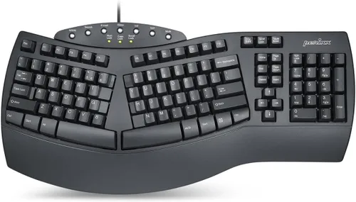 Vista 11 de Perixx Periboard-612B - Teclado Inalámbrico Ergonómico Split con Modo Dual 2.4G y Función Bluetooth, Compatible con Windows 10 y Mac OS X System