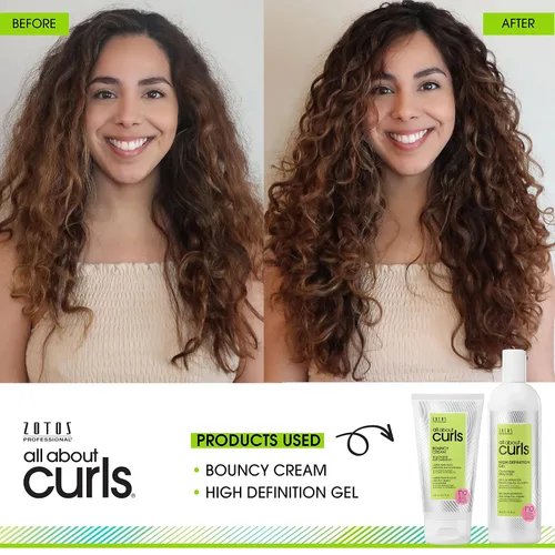 Vista 8 de ALL ABOUT CURLS High Definition Gel For Curly Hair Styling Alcohol-Free Moisturize, Define & Enhance Texture Reduce Frizz & Boost Shine