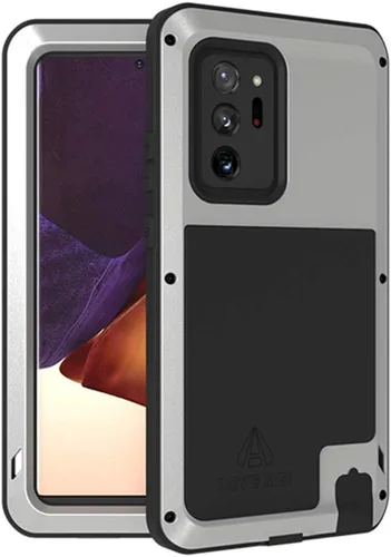 Vista 8 de LOVE MEI Funda para Samsung Galaxy Note 20 Ultra, resistente al aire libre, a prueba de golpes, a prueba de polvo, híbrida, de aluminio, resistente