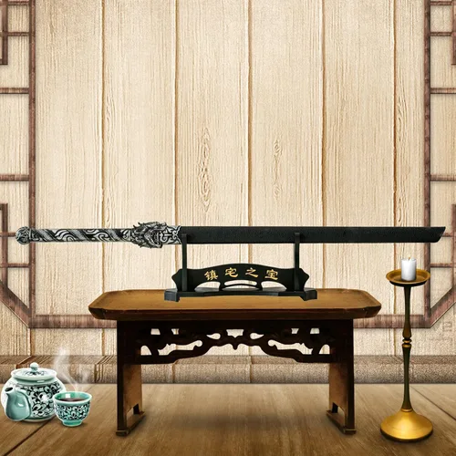 Vista 5 de Soporte para espada samurái, soporte para espada Katana Wakizashi Tanto de terciopelo acolchado para colgar en la pared, estante para espadas