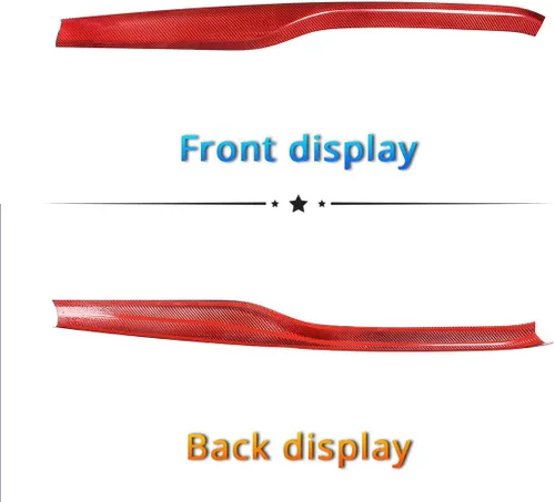 Vista 8 de 100% fibra de carbono real tablero de instrumentos decoración panel accesorios para Alfa Romeo Stelvio 2017-2020 mano izquierda Drive (rojo)