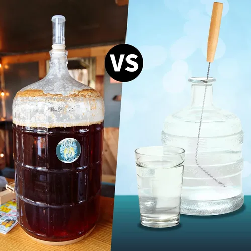 Vista 4 de Cepillo de limpieza Carboy de nailon de 13 pulgadas de largo con mango de madera, kit de limpieza de botellas de leche para barriles de vidrio de 1